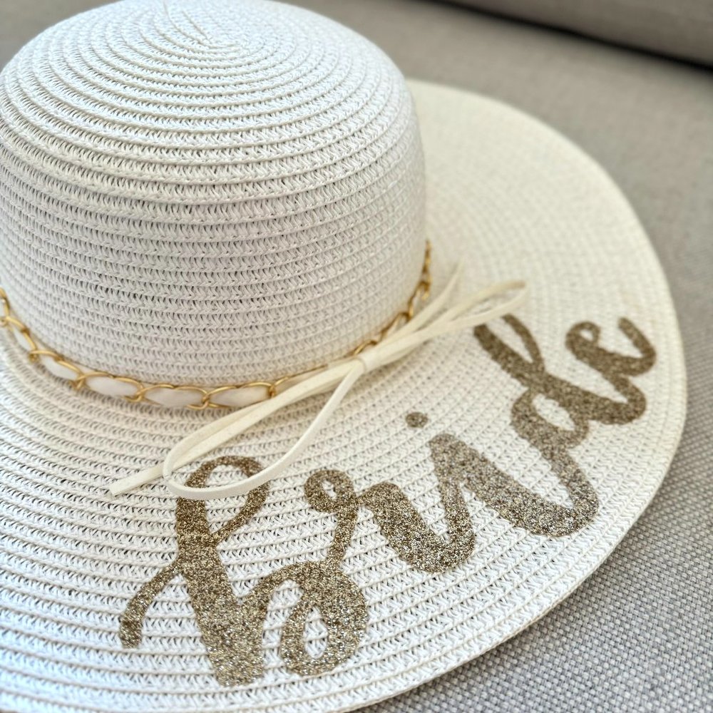 BRIDE White Floppy Hat - Chic Bridal Access